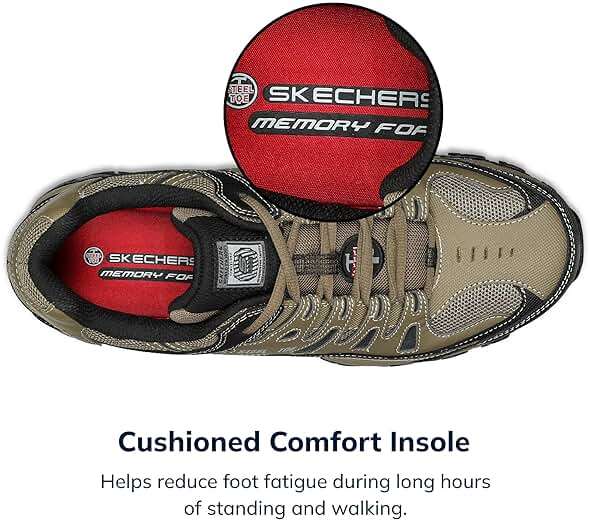 Skechers Men's Cankton Steel Toe Construction Shoe - Electrical Hazard Rated, Memory Foam - Image 4