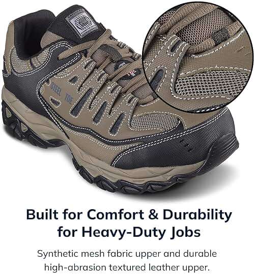 Skechers Men's Cankton Steel Toe Construction Shoe - Electrical Hazard Rated, Memory Foam - Image 5