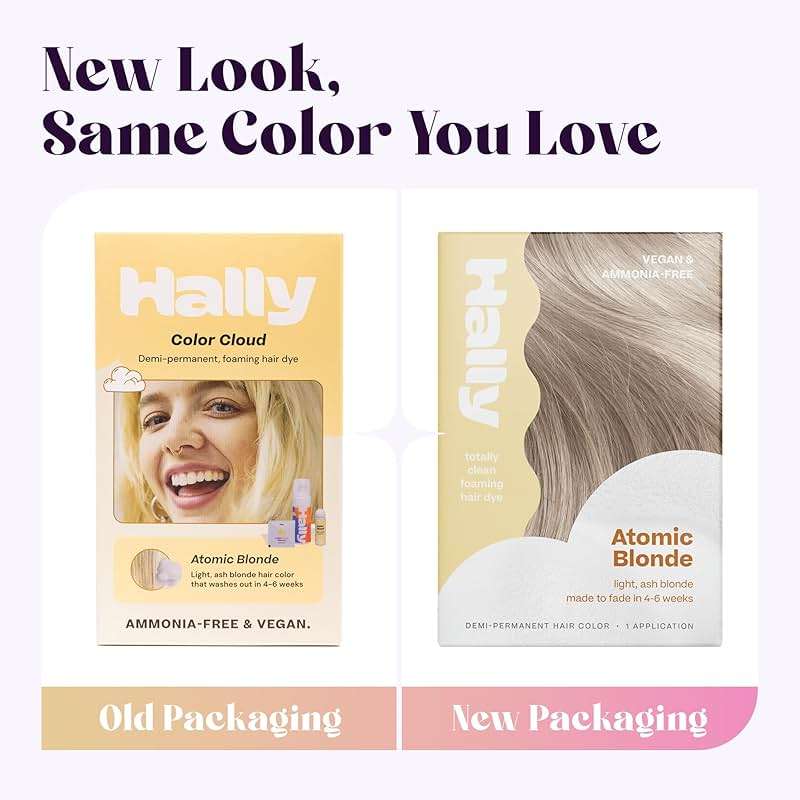 Hally Hair Color Cloud – Demi-Permanent Hair Color Foam in Blonde | Lasts Up to 25 Washes | Ammonia-Free | No Bleach | 4 fl oz - Image 7