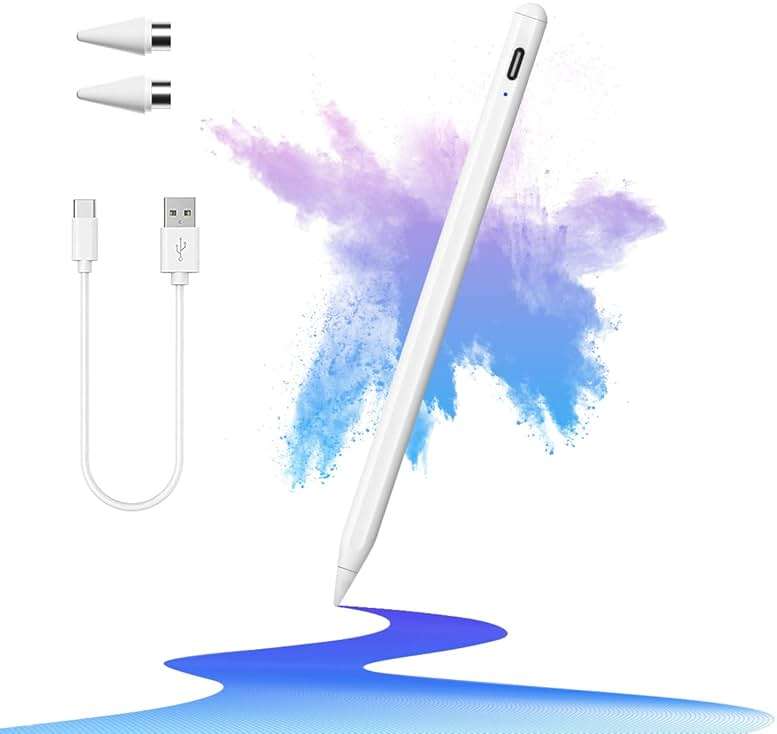 EFAITHFIX Stylus Pen for Touch Screens with Magnetic Design Rechargeable Universal Active Stylus Pen Compatible with iOS/Android/Tablet/Phones/iPad pro/Mini/Air Digital Pencil for Writing and Drawing - Image 1