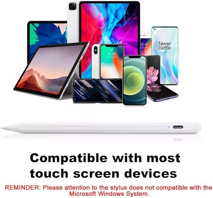 EFAITHFIX Stylus Pen for Touch Screens with Magnetic Design Rechargeable Universal Active Stylus Pen Compatible with iOS/Android/Tablet/Phones/iPad pro/Mini/Air Digital Pencil for Writing and Drawing - Image 4