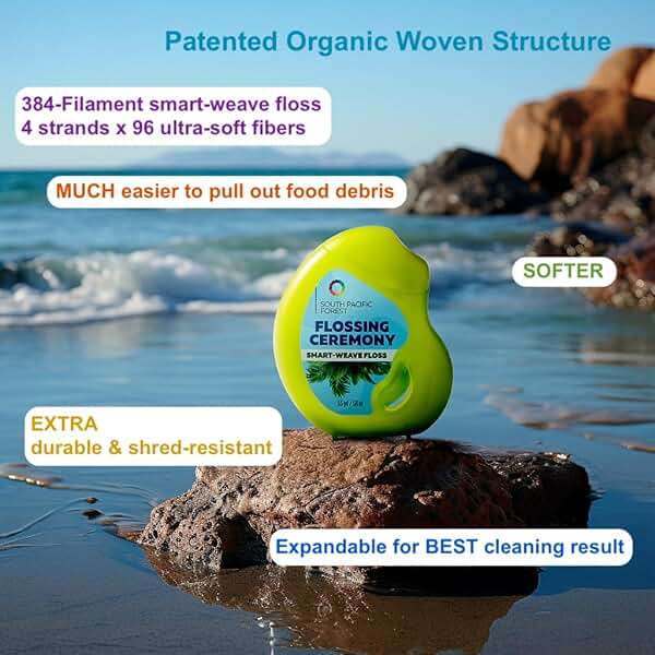 FlossingCeremony | Expanding Woven Dental Floss | Smart-Weave Floss | Vegan | Natural | Non-Toxic & PFAS Free | Eucalyptus & Manuka | Hilo Dental para Dientes | 55 Yards x 2 Units - Image 3