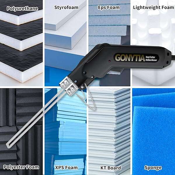Gonytia Hot Knife Foam Cutter, Innovative Pro Styrofoam Cutting Tool Kit with Foldable Safety Stand, Electric 190W Hot Knife with 4 Blades for PP, EPS, XPS, EVA, EPE, PU, KT Board (KD-5) - Image 2