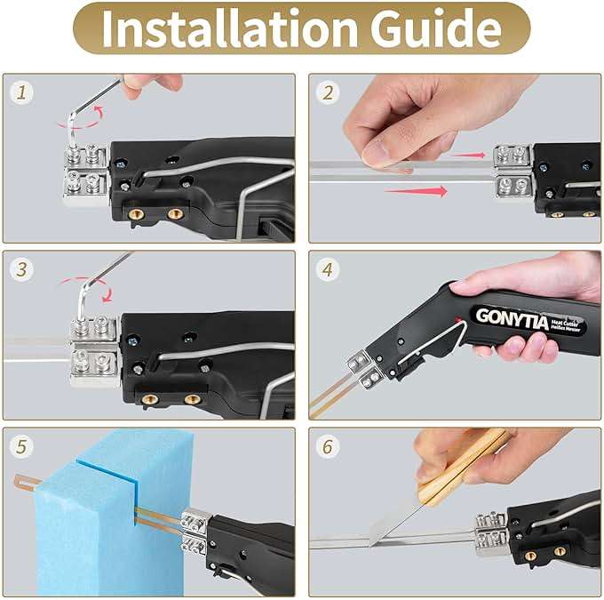 Gonytia Hot Knife Foam Cutter, Innovative Pro Styrofoam Cutting Tool Kit with Foldable Safety Stand, Electric 190W Hot Knife with 4 Blades for PP, EPS, XPS, EVA, EPE, PU, KT Board (KD-5) - Image 5