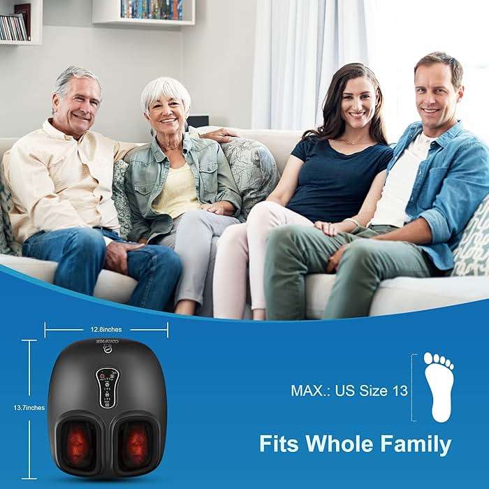 COMFIER [2026 Fathers Day Gift for Men,Shiatsu Foot Massager with Fast Heat,Kneading Rolling Compression,Extra Vibration, FSA Eligible HSA Store, Plantar Fasciitis,Neuropathy Pain, Bigger Size 13IN - Image 2