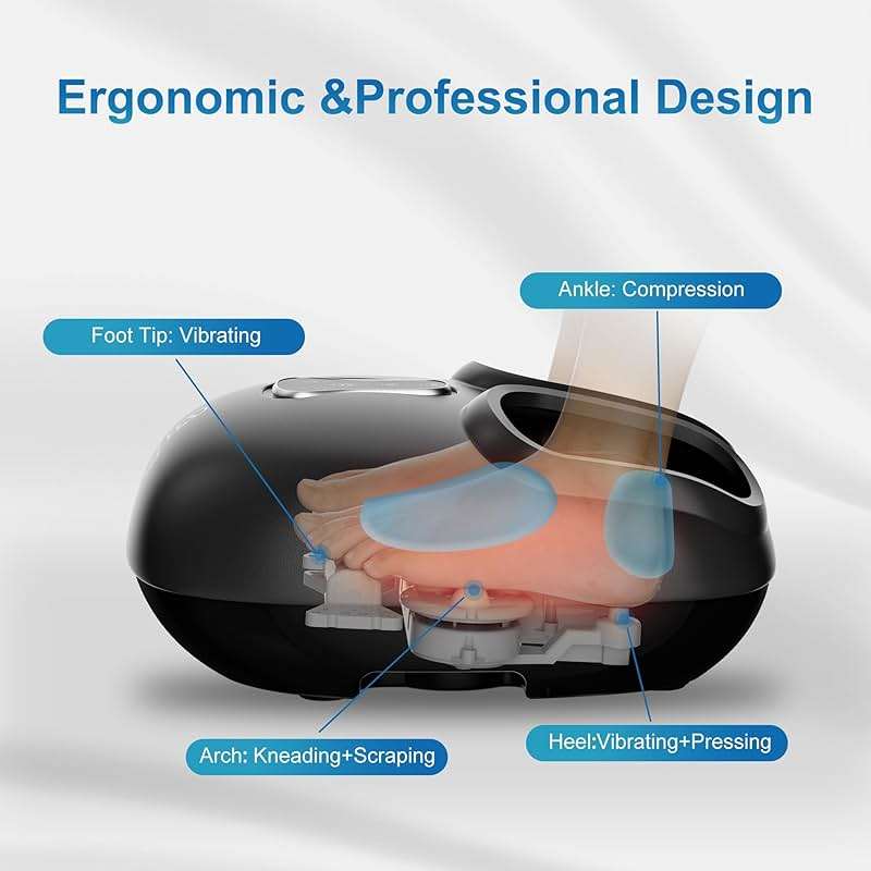 COMFIER [2026 Fathers Day Gift for Men,Shiatsu Foot Massager with Fast Heat,Kneading Rolling Compression,Extra Vibration, FSA Eligible HSA Store, Plantar Fasciitis,Neuropathy Pain, Bigger Size 13IN - Image 6