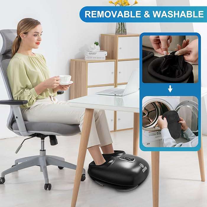 COMFIER [2026 Fathers Day Gift for Men,Shiatsu Foot Massager with Fast Heat,Kneading Rolling Compression,Extra Vibration, FSA Eligible HSA Store, Plantar Fasciitis,Neuropathy Pain, Bigger Size 13IN - Image 8