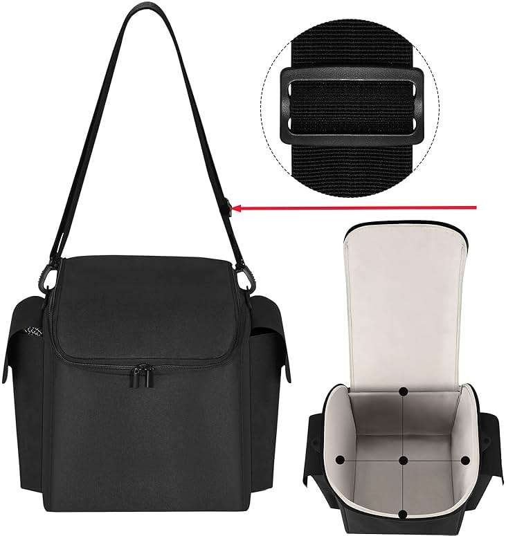 Hzycwgone Carrying Travel Case for JBL Partybox Encore Case Protective Speaker Storage Bag Compatible with JBL Partybox Encore Essential Portable Party Speaker Cover w/Shoulder Strap (Black) - Image 2