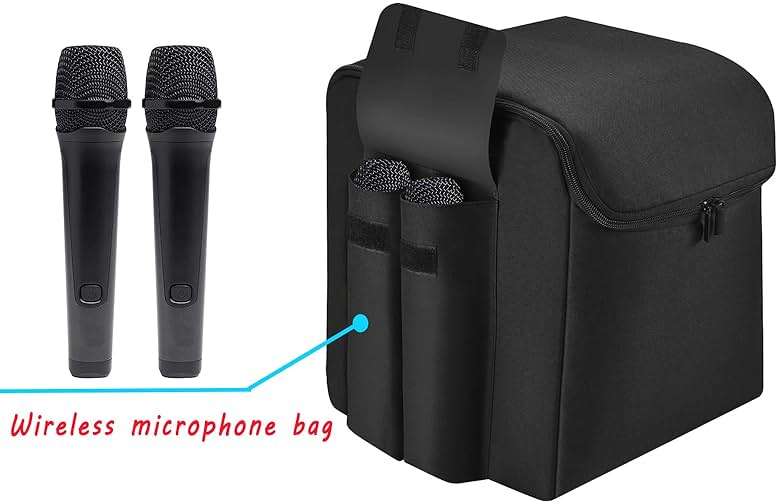 Hzycwgone Carrying Travel Case for JBL Partybox Encore Case Protective Speaker Storage Bag Compatible with JBL Partybox Encore Essential Portable Party Speaker Cover w/Shoulder Strap (Black) - Image 3