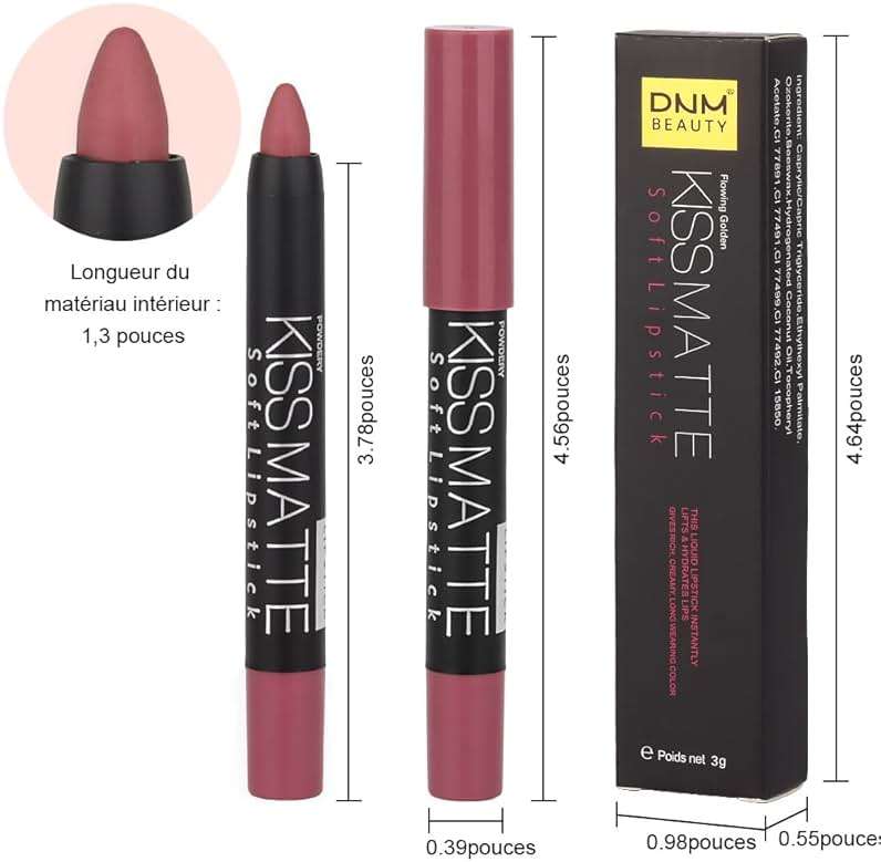 evpct 3Pcs Brown Lip Liner Crayon Pencils Set for Women, Neutral Matte Lipstick Lip Stick Crayon Long Lasting, Lips Pencil Liner and Lipstick set, Lipliner Pencil 24 Hours Long Wearing Lipstick labial - Image 7