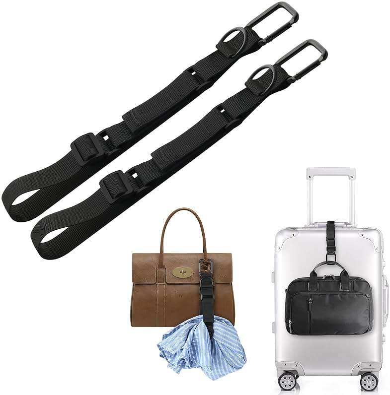 Cosmos 2 Pcs Add a Bag Strap Jacket Gripper Carry-on Baggage Straps Suitcase Belts Adjustable Extra Luggage Bag Straps for Travel Accessories - Image 1