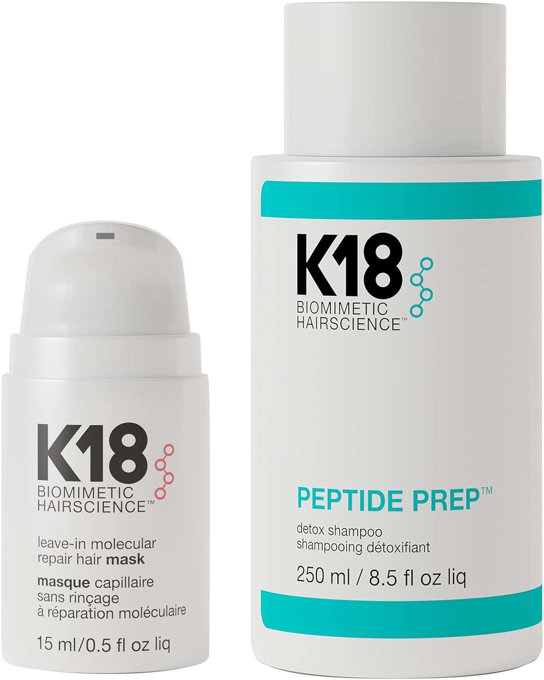 K18 Hair Repair Kit - Hair Mask (15ml) and Detox Shampoo (8.5 oz) - Image 1