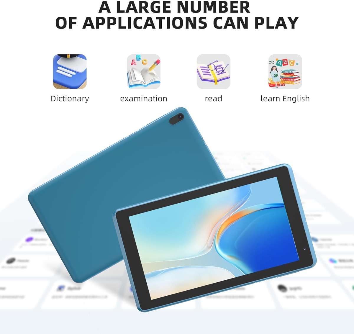IWEGGO Android 14 Tablet with Case, 7 Inch 8GB RAM+32GB ROM/ 1TB Expandable Computer, 5MP Camera Tablets, 1.6Ghz Quad-core Processor, 3000mAH Battery Tablet PC, 5G WiFi, Games 7'' Android Laptop Blue - Image 9