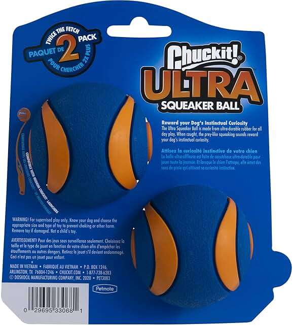 Chuckit! Sport 12M Dog Ball Launcher and Ultra Squeaker Ball (2 Pack) - Image 6