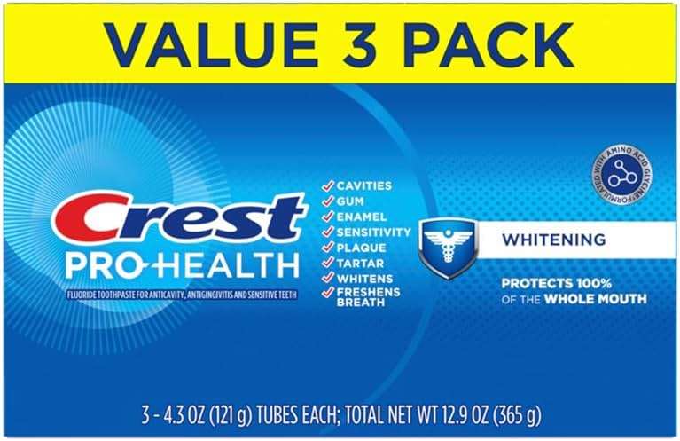 Crest Base Pro-Health Whitening Toothpaste (4.3oz) Triple Pack, Teeth Whitening - Image 7