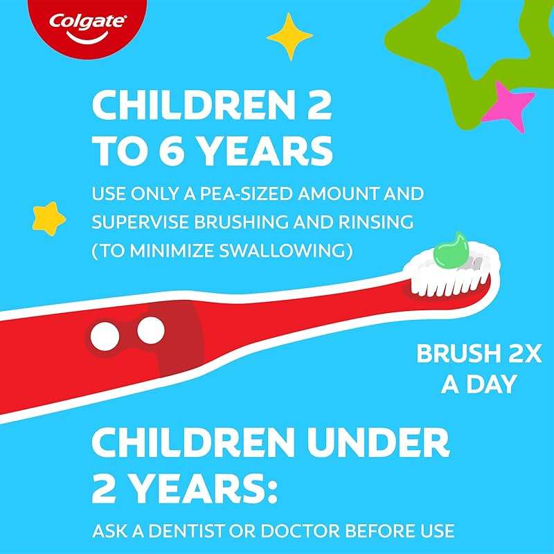Colgate Kids Toothpaste with Fluoride, Anticavity & Cavity Protection Toothpaste, for Ages 2+, Bluey, Mild Bubble Fruit Flavor, 4.6 Ounce - Image 9