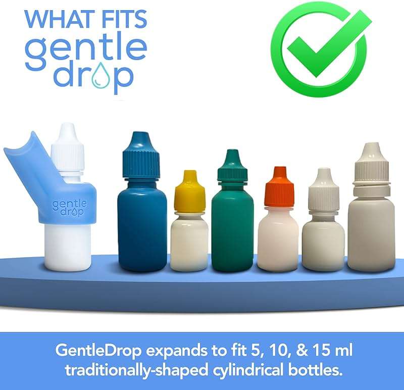 GentleDrop Eye Drop Guide | Reusable Silicone Aid to Help Aim Most Eyedrop Bottles | Bottle Holder Accessory Tool Assists Adults Elderly | Dispenser Invented by Doctors - Image 4
