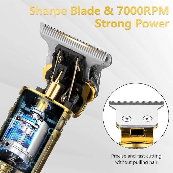 Saoilli Hair Clippers for Men, Professional Cordless T-Blade Trimmer Set, Beard Trimmer and Nose Hair Trimmer, Electric Grooming Kit, Electric Razor Shaver for Home & Barber Use, Gifts for Dad Husband - Image 3