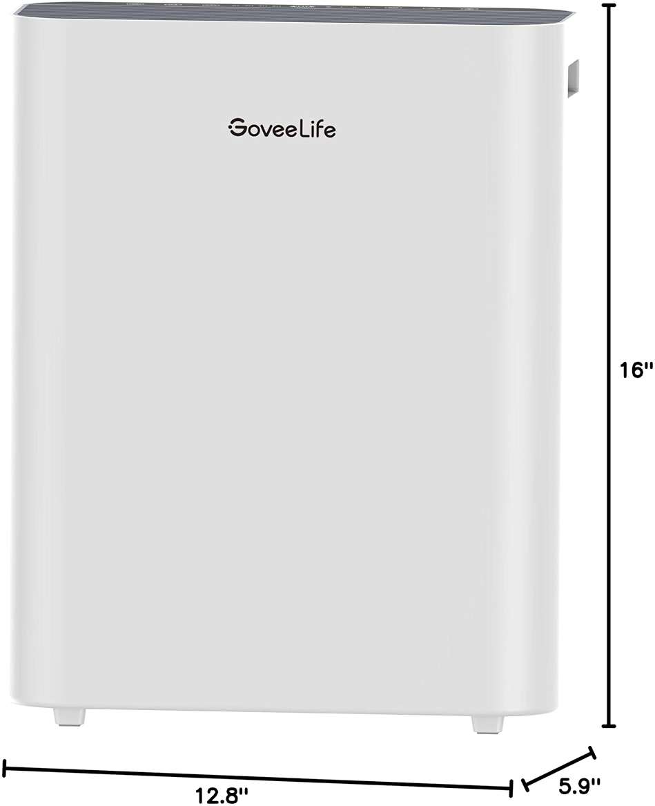 GoveeLife Smart Air Purifiers for Home Large Room, Air Purifiers for Pets with PM2.5 Sensor, Washable Pre-Filter for Pet Hair Lint, 24dB Large Air Purifier with App Control, Pet Lock - Image 8