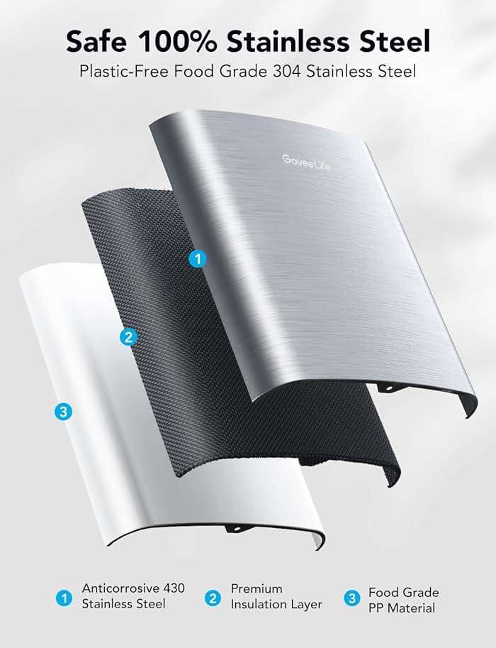 GoveeLife Smart Countertop Ice Makers, Portable Ice Maker Machine with Self-Cleaning, 6 Mins 9 Bullet Ice, 26lbs/24Hrs, Voice Remote for Home Kitchen Party Camping, with Ice Scoop Stainless Silver - Image 8