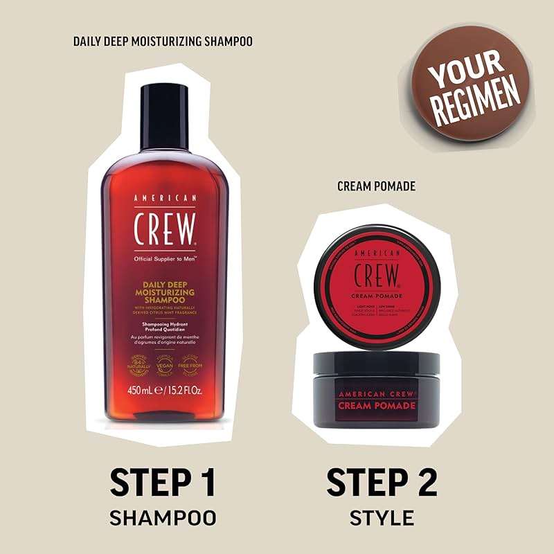 American Crew Men's Hair Cream Pomade, Like Styling Gel with Light Hold & Low Shine, 3 oz - Image 6