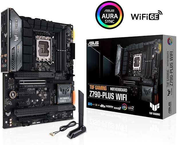ASUS TUF Gaming Z790-Plus WiFi LGA 1700(Intel 14th,12th &13th Gen) ATX Gaming Motherboard(PCIe 5.0,DDR5,4xM.2 Slots,16+1 DrMOS,WiFi 6,2.5Gb LAN,Front USB 3.2 Gen 2 Type-C,Thunderbolt 4(USB4),Aura RGB) - Image 2