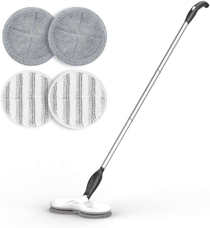 KOJEO Electric Mop for Floor Cleaning, As Seen On TV, Cordless Spin Mopper Motorised Electric Mops for Hardwood Tile Laminate Floor Daily Light Cleaning (No Water Tank) - Image 1
