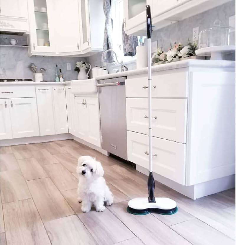 KOJEO Electric Mop for Floor Cleaning, As Seen On TV, Cordless Spin Mopper Motorised Electric Mops for Hardwood Tile Laminate Floor Daily Light Cleaning (No Water Tank) - Image 7