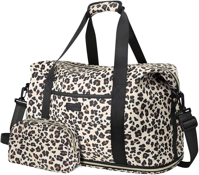 Expandable Travel Duffle Bags Weekender Overnight Bags for Women Men Hospital Bag for Women Labor Delivery with Toiletry Bag Waterproof - Product Image