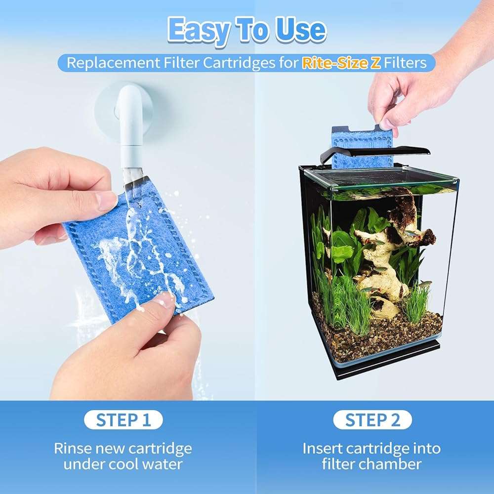 Umlecoa 8/16/32 Pack Rite-Size Z Filter Cartridges Compatible with MarineLand Eclipse Filtration Systems & Marineland Hidden Filtration System - Rite-Size Z Replacement Filter Cartridges - Image 5