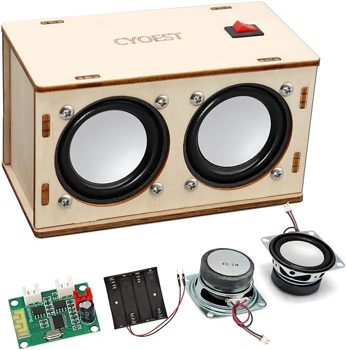 STEM Projects for Kids & Adults Build Your Own Bluetooth Speaker - Science Experiment Electronics Kit | Beginner's Starter DIY Set,STEM Gifts for Teenage Girls + Boys Ages 10 and Up (Dual Speakers) - Product Image