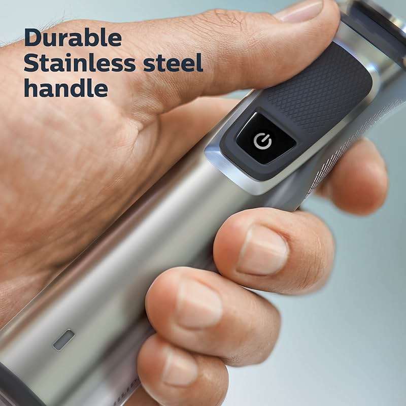 Norelco Philips Multigroom 7000 Series, All-in-One Trimmer, Beard Trimmer and Hair Clipper, 19-Piece Men's Grooming Kit for Beard, Head, Hair, Body, and Face, Soft Pouch, MG7910/49 - Image 10