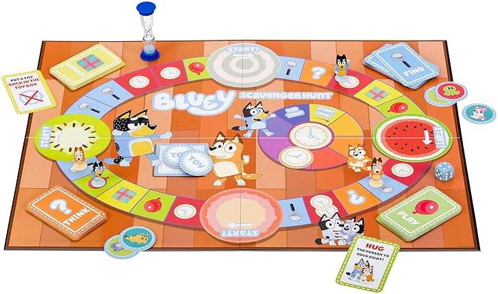 Bluey Scavenger Hunt Board Game, Cooperative Play with 4 Exclusive Mini-Figures, Learning Toys for 5+ Year Old, Fun Toy Token Collecting Game - Image 7