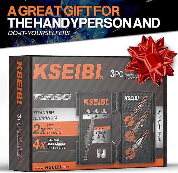 KSEIBI Unibit 3-Piece High-Speed Steel Step Drill Bit Set - for Stainless Steel, Aluminium, Wood - Image 2