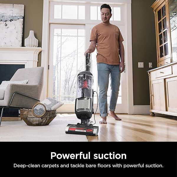 Shark ZU102 Rotator Pet Upright Vacuum with PowerFins HairPro & Odor Neutralizer Technology, Charcoal, 2.9 L Dust Cup - Image 2