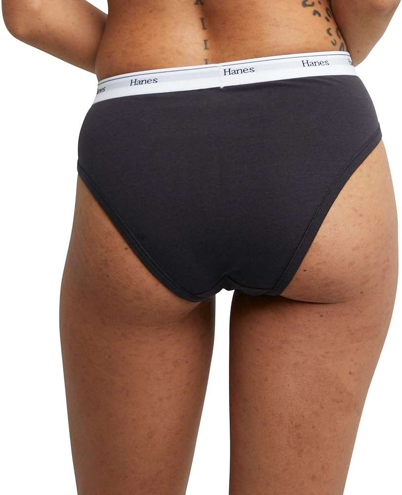 Hanes Women's Originals Hi-leg Panties, Breathable Stretch Cotton Underwear, Assorted, 6-pack - Image 5