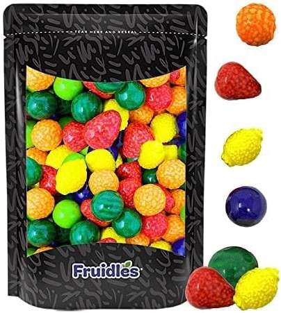 Fruidles Seedlings Bubble Gum Balls, Original Fruit Shaped Candy Buffet Treats, Sprinkles on the Inside, Kosher Certified Parve (Half-Pound) - Image 1