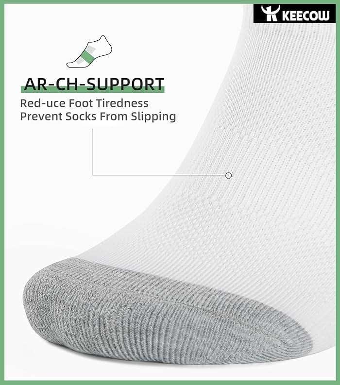 KEECOW Performance Comfort No Show Ankle Cushioned Socks for Men & Women, Athletic, Tab, Short, Running, Outdoor - Image 3