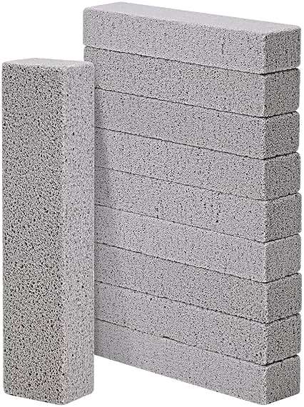 HongWay 10 Pack Pumice Stone for Cleaning, Pumice Stone for Toilet Cleaning Bowl Stick, Heavy Duty Strong Pumice Cleaning Bar for Bathtubs, Kitchen Sink, Grill, Household (5.9 x 1.4 x 0.9 Inches) - Image 1