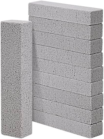 HongWay 10 Pack Pumice Stone for Cleaning, Pumice Stone for Toilet Cleaning Bowl Stick, Heavy Duty Strong Pumice Cleaning Bar for Bathtubs, Kitchen Sink, Grill, Household (5.9 x 1.4 x 0.9 Inches) - Product Image