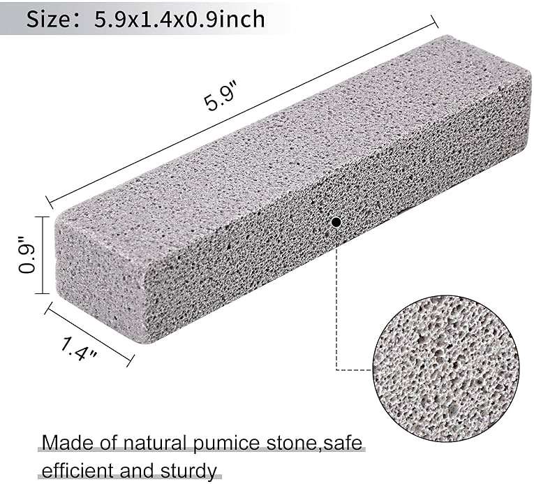 HongWay 10 Pack Pumice Stone for Cleaning, Pumice Stone for Toilet Cleaning Bowl Stick, Heavy Duty Strong Pumice Cleaning Bar for Bathtubs, Kitchen Sink, Grill, Household (5.9 x 1.4 x 0.9 Inches) - Image 2