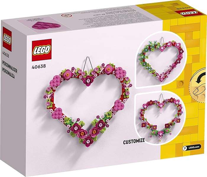 LEGO Heart Ornament Building Toy Set - Fun Arts and Crafts Idea for Girls and Boys, Ages 9+ - Display on The Wall as Home Decoration - Gifts for Kids - 40638 - Image 7