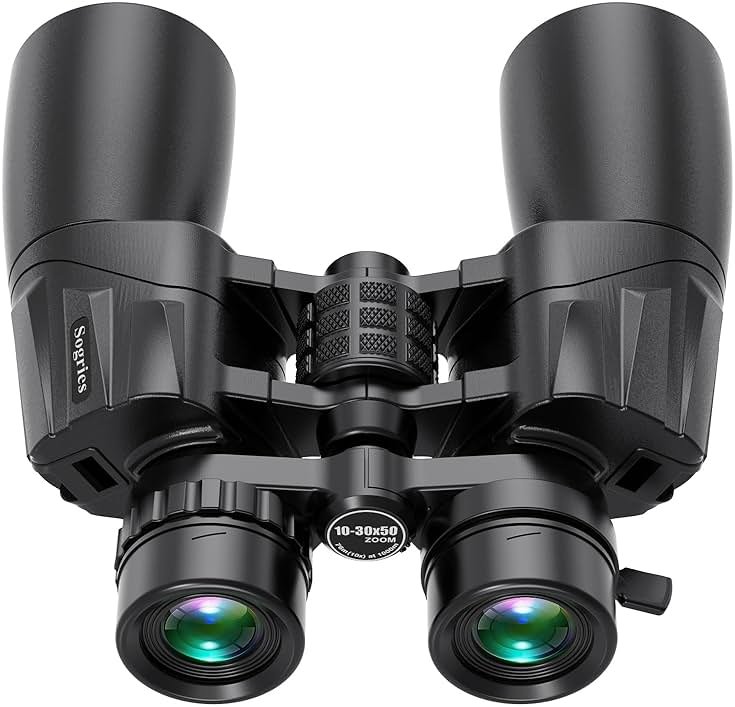 10-30x50 Zoom Binoculars for Adults, High Powered Military Binoculars for Bird Watching Traveling Hunting Concerts with Large View,BAK4,FMC Lens,Clear Low Light Vision at Night - Product Image