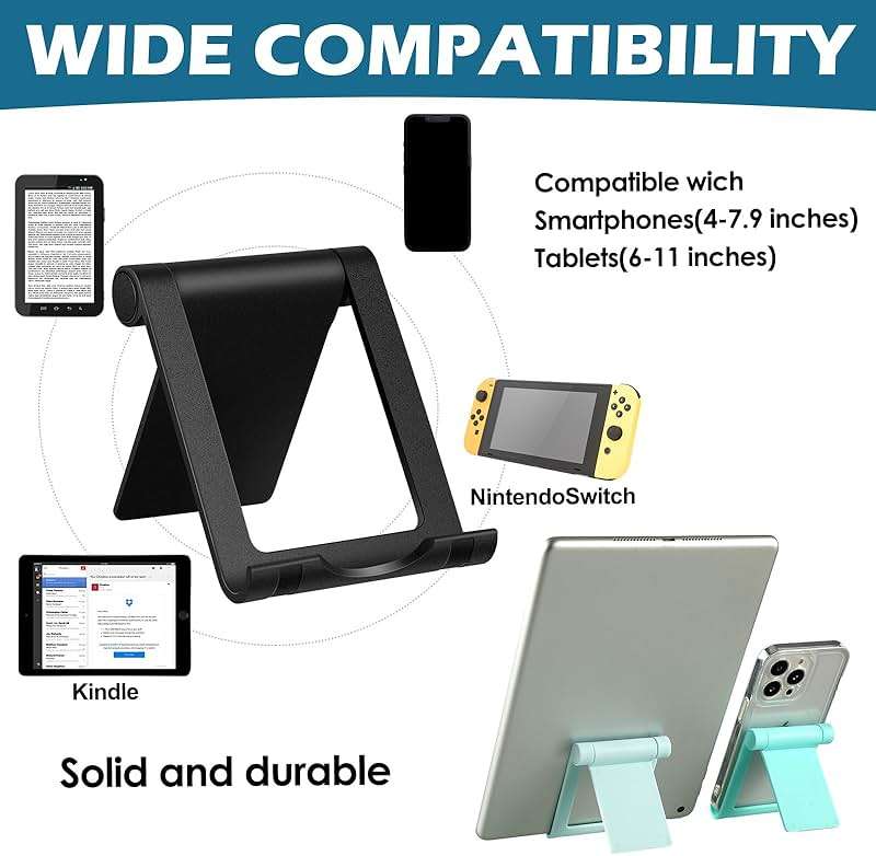 Fabbay 40 Pcs Foldable Cell Phone Stand Desk Multi Angle Tablet Stand Universal Cellphone Holder Portable Smartphone Dock Compatible with Most Mobile Phone and Tablet for Travel(Multicolor) - Image 5