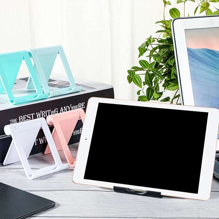 Fabbay 40 Pcs Foldable Cell Phone Stand Desk Multi Angle Tablet Stand Universal Cellphone Holder Portable Smartphone Dock Compatible with Most Mobile Phone and Tablet for Travel(Multicolor) - Image 6