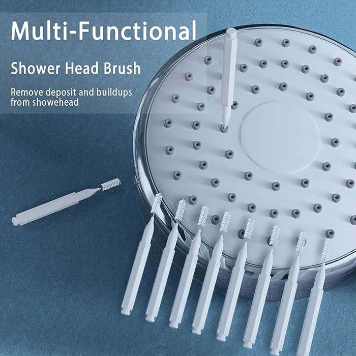 Lumkew Shower Head Cleaning Brush for Small Hole,Multifunctional Shower Head Cleaner Tool Anti-Clogging Nozzle with Storage Boxes, Showerhead Cleaning Brushes Picks for Household Bathroom, White - Image 2