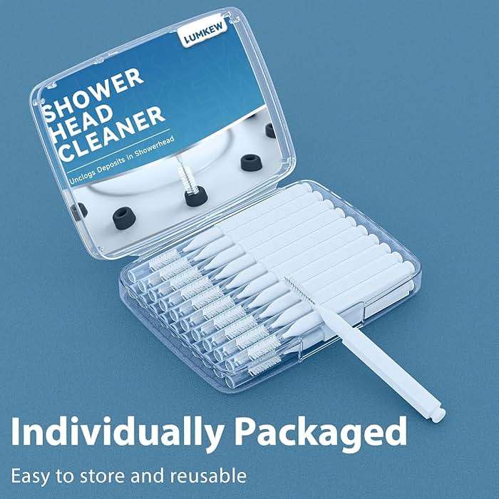 Lumkew Shower Head Cleaning Brush for Small Hole,Multifunctional Shower Head Cleaner Tool Anti-Clogging Nozzle with Storage Boxes, Showerhead Cleaning Brushes Picks for Household Bathroom, White - Image 7