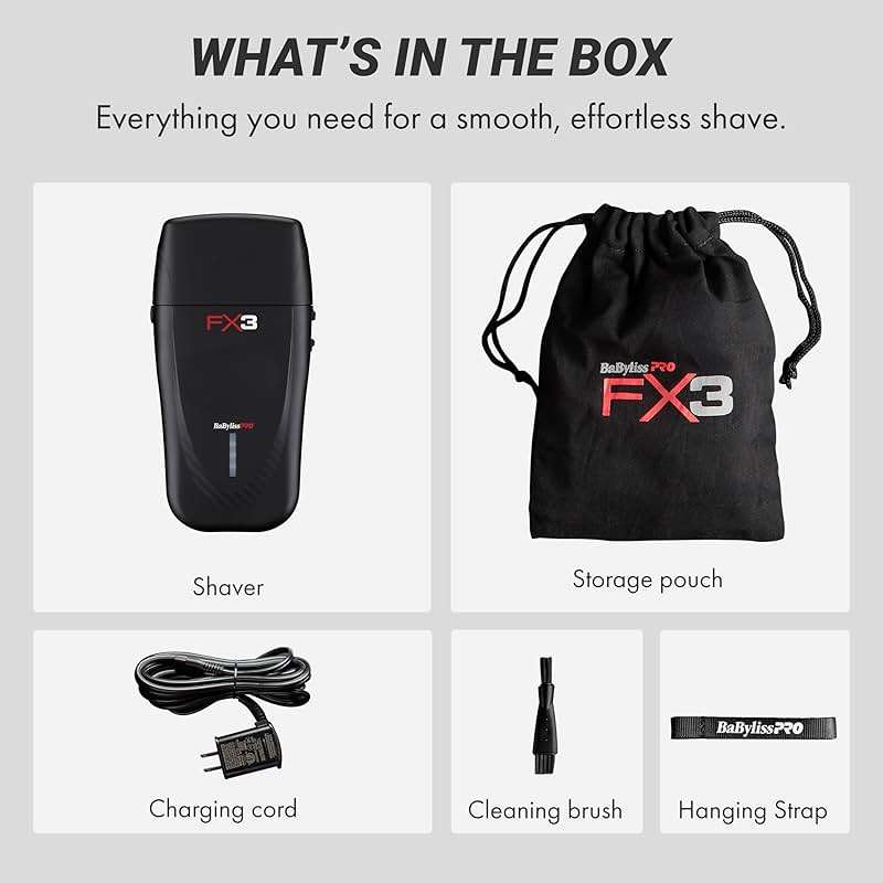 BaBylissPRO Barberology Double Foil Shaver FXX3SB FX3 Professional High-Speed Electric Shaver - Image 7