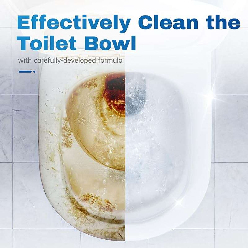 Vacplus Toilet Bowl Cleaner Tablets 20 PACK, Automatic Cleaners with Bleach, Slow-Releasing Toilet Tank Cleaners for Deodorizing & Descaling, Household Toilet Cleaners against Tough Stains - Image 3