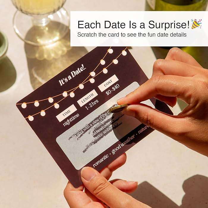 It's a Date!, 40 Fun and Romantic Scratch Off Date Night Ideas for Him, Her, Girlfriend, Boyfriend, Wife, Husband & Couples, Valentine's Gift for Men and Women - Image 6